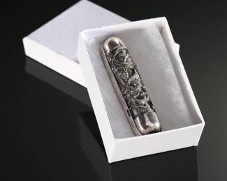 Henryk Winograd Repousse Sterling Silver Jewish Mezuzah Judaica 	78mmx17mmx13mm	289020
