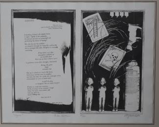 *Singed* Ron Gasowski/Rita Dove Litho Ozone Framed Art Work 	Frame: 24x27.5in	196245
