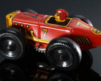 Vintage Marx Tin Litho Windup Race Car	2.5x3x5in	196104
