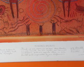 *Signed* Bill Worrell Kindred Spirits Framed Art Poster 	Frame: 26x33x0.75in	199070
