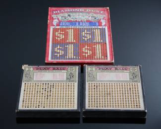 Lot of 3 Vintage Baseball Theme Punchboards Diamond Dust/Play Ball Trade Stimulators Punch Boards 		196009
