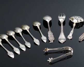 Lot of 11 misc Sterling Silver Flatware pieces 		199168
