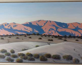 *Original* Painting Carl G. Bray Coachella Valley Mountain Landscape Art Oil on Board 	Board: 36x24in<BR>Frame:31.5x43.5x1.75in	199173
