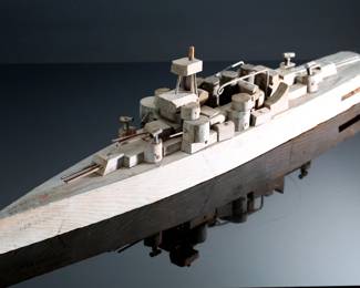 Heavy Cruiser Georgia wood Folk Art Navy Virginia-class battleship	6.3.75x26in Long 	196062
