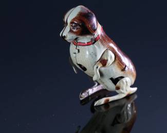 Vintage Tin Litho Wind Up Dog Toy Germany Made in US Zone 	2x1x1.5in	196129
