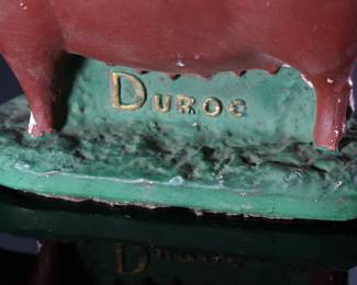 Vintage Duroc Swine Pig Chalkware Figure 	4.75x6.75x2.5in	196236
