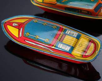 Lot of 3 Vintage Tin Litho Toy Boats 	38	196092

