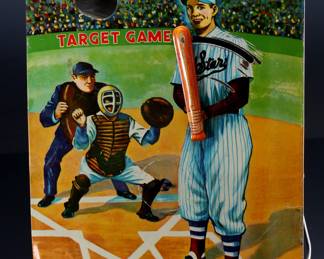 Vintage Japanese Tin Litho Toy Home Run All Star Target Game 	13x9x2in	196063
