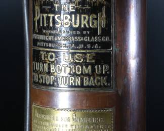 The Pittsburg Antique Brass & Copper Fire Extinguisher 	24x8x7.5in	199107
