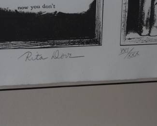 *Singed* Ron Gasowski/Rita Dove Litho Ozone Framed Art Work 	Frame: 24x27.5in	196245
