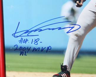 *Signed* Vladimir Guerrero MLB HOF 2018 2004 MVP AL Framed Photo Autograph Baseball 	Frame: 11.25x14.25x1in	199012
