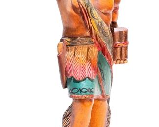 3 ft Antique Carved Wood Cigar Store Indian Chief Native American 	37.5x13x9.5in	289026
