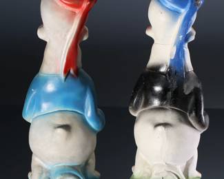 Lot of 2 Vintage Carnival Chalkware Donal Duck Figures 		196169
