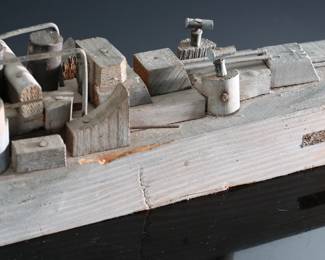 Heavy Cruiser Georgia wood Folk Art Navy Virginia-class battleship	6.3.75x26in Long 	196062
