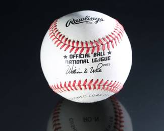 *Signed* Ozzie Smith & Gary Carter Autographed Baseball Auto 	2.78in Diameter 	199002
