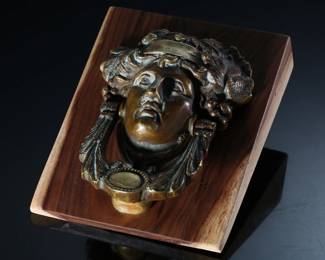 Antique Art Nouveau Woman Face Bronze Door Knocker	Total: 2x6.75x8.75in knocker: 7.5x5.5x2in	199088
