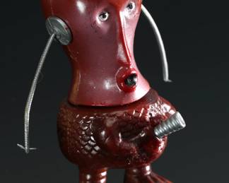 *Rare* 1960s Red Duck Foot Alien Creature The Electric Game Company Toy Figure Co.	4.75x2.5x2.5in	196140
