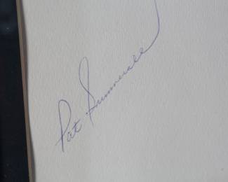 *Signed* Pat Summerall NFL Robert Riger Adds 3 Points From The Forty Print Autograph Football	Frame: 14.75x11.75x0.5in	199009
