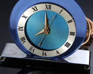 1937 Telechron "Casino" Art Deco Electric Clock AF65 BLUE	6.25x7.25x2.25in	196055
