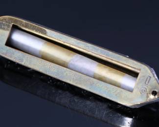 Henryk Winograd Repousse Sterling Silver Jewish Mezuzah Judaica #2	83x18.5x13.5mm	289021
