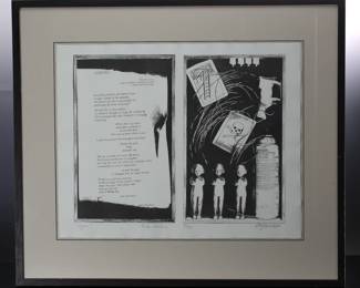 *Singed* Ron Gasowski/Rita Dove Litho Ozone Framed Art Work 	Frame: 24x27.5in	196245

