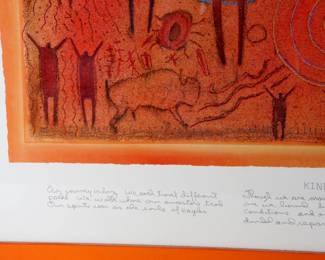 *Signed* Bill Worrell Kindred Spirits Framed Art Poster 	Frame: 26x33x0.75in	199070
