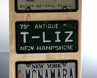 Garage/Man Cave Art Mounted License Plates&nbsp;	39.75x14.25x0.75in	199068
