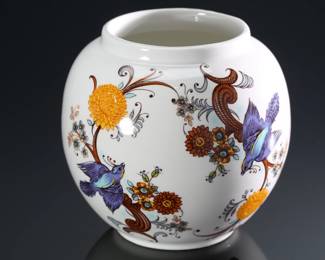  Sadler England Floral Porcelain Ginger Jar Urn Tea Bag Holder	5in H x 4.8in Diameter 	199158
