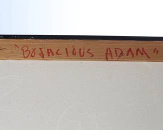 2pc *Original* Art Rudy Turk Bodacious Adam & Woebegone Eve 1996 Framed Painting 	Frame: 30.5x 24.75in	196022
