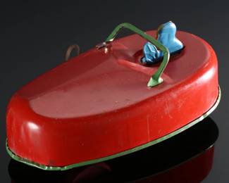 Vintage Dodgem Bumper Car Tin Wind Up Toy General Product inc Made in Canada 	3.25x3.75(4.5 with key) x6.5in	196096
