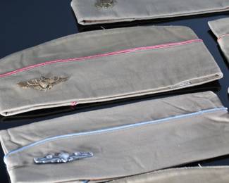 Lot of 7 US Military Garrison Caps 	7 3/8 & 7 1/4	199139
