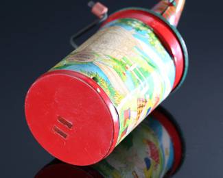 Vintage Chicken Farm Wind Up Tin Litho Noisemaker Toy Shackman Japan 	5x3x2.5in	196105
