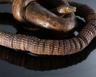 Bottle Cap Snake Rustic Folk Art 	36in long when uncoiled 	196193
