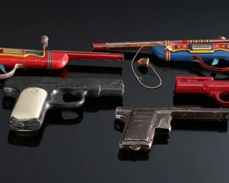 Lot of 5 Vintage Toy Guns 		196102

