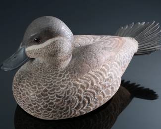 Don Zeug Ruddy Duck Oxyurinae Carved Wood Duck Decoy Oxyuridae	5.25x4.75x10.5in	199148
