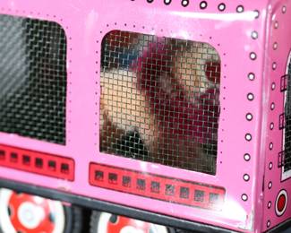 Lot of 6 Vintage Tin Litho Wind-Up Toys in Box - Circus Animal Truck - Panda Drummers - Western Cart with Cowboy - Schylling Rocket Ride Carousel - Clown Riding Scooter	10 x 3.5 x 4 in largest box	198030
