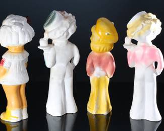 Lot of 4 Vintage Carnival Chalkware Women Figures 		196088
