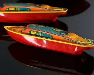 Lot of 3 Vintage Tin Litho Toy Boats 	38	196092
