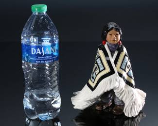 C. Alan Johnson “Lisa” Porcelain Figure Inuit Eskimo Figurine 1994 	6.45in H x 5.55x5in D	199159
