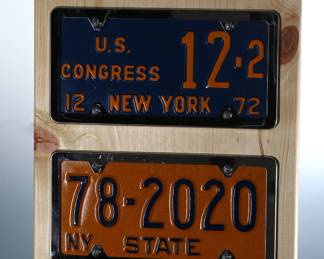#2 Garage/Man Cave Art New York Mounted License Plates&nbsp;	32x14.5x0.75in	199069
