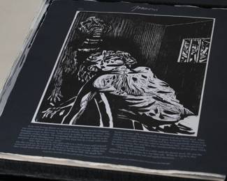 John L. Risseeuw A Dance of Death Art Portfolio 19 Prints in binder Sidney Chafetz, Warrington Colescott, Antonio Frasconi	21.5x17x1.25in	196040
