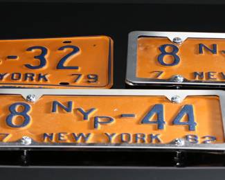 Lot of 3 Vintage NYP New York Press License Plates - 1979 and 1982	7 x 12.5 x 2 in	198025
