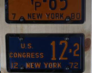 #2 Garage/Man Cave Art New York Mounted License Plates&nbsp;	32x14.5x0.75in	199069
