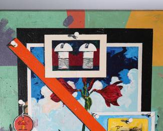 *Original* Painting Mark Mcdowell Study for D-Incline 1989 Acrylic on Canvas Art  	20x16x1.5in	196194
