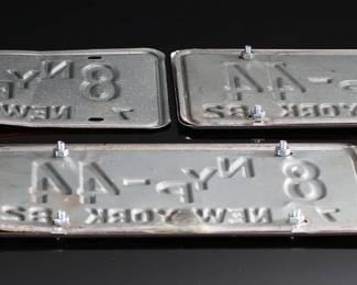 Lot of 3 Vintage NYP New York Press License Plates - 1979 and 1982	7 x 12.5 x 2 in	198025
