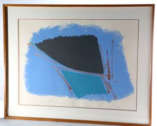 Signed/Numbered  Dan Christensen 1980 Serigraph&nbsp;Abstract Art Screen Print 	frame: 31x39.75x1.5in	199067
