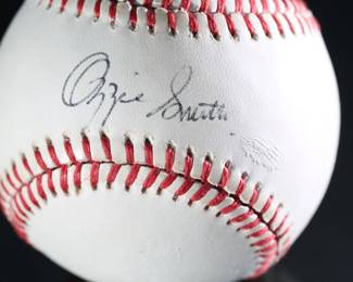*Signed* Ozzie Smith & Gary Carter Autographed Baseball Auto 	2.78in Diameter 	199002
