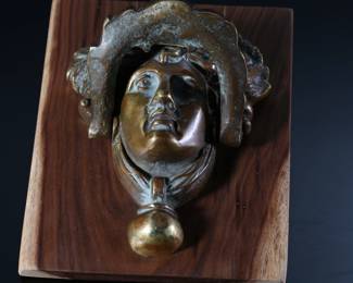 Antique Art Nouveau Woman Face Bronze Door Knocker	Total: 2x6.75x8.75in knocker: 7.5x5.5x2in	199088

