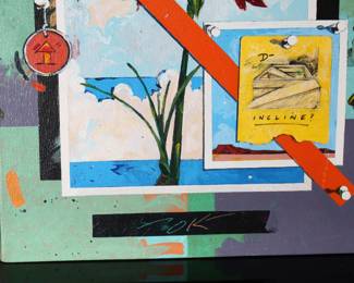 *Original* Painting Mark Mcdowell Study for D-Incline 1989 Acrylic on Canvas Art  	20x16x1.5in	196194
