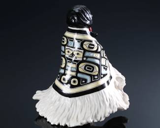 C. Alan Johnson “Lisa” Porcelain Figure Inuit Eskimo Figurine 1994 	6.45in H x 5.55x5in D	199159
